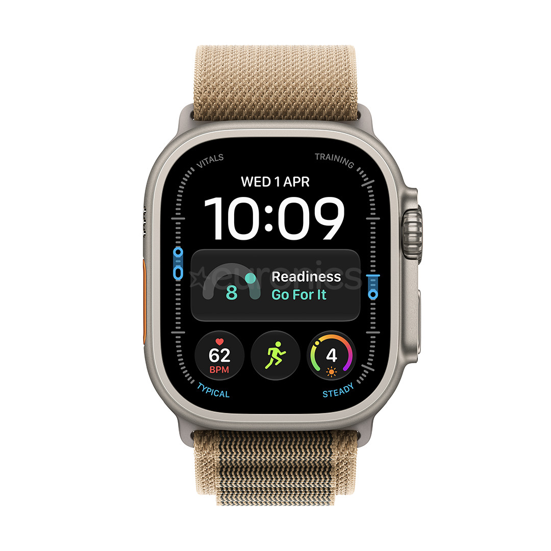Apple Watch Ultra 4, 49 mm, Alpine Loop, S, dabīga titāna / gaiši brūna - Viedpulkstenis