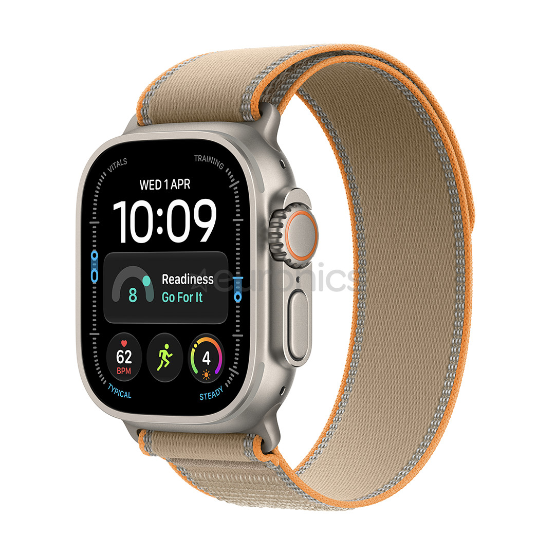 Apple Watch Ultra 4, 49 mm, Trail Loop, S/M, dabīga titāna / gaiši brūna - Viedpulkstenis