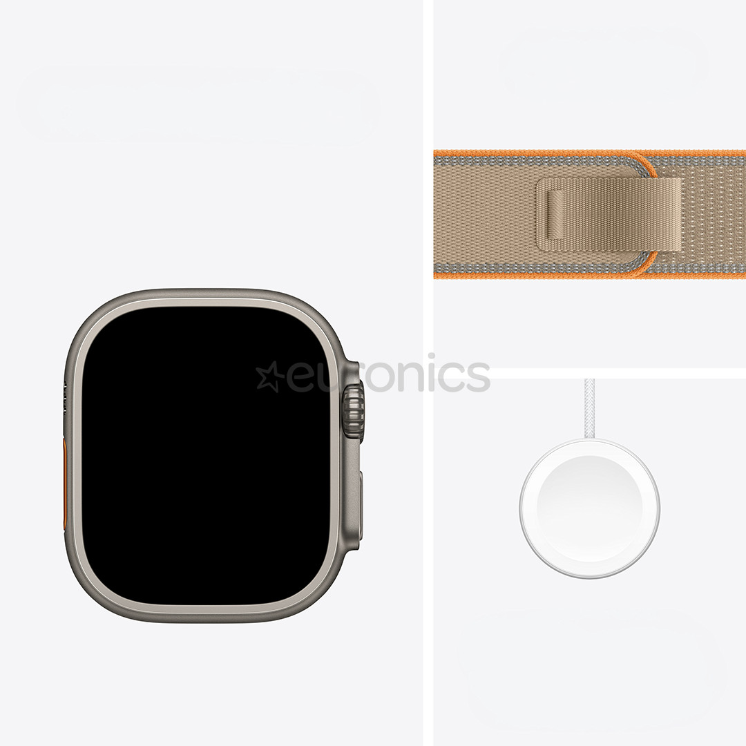 Apple Watch Ultra 4, 49 mm, Trail Loop, S/M, dabīga titāna / gaiši brūna - Viedpulkstenis
