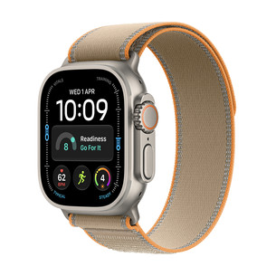 Apple Watch Ultra 4, 49 mm, Trail Loop, M/L, dabīga titāna / gaiši brūna - Viedpulkstenis MJAQ4ET/A