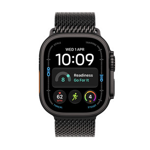 Apple Watch Ultra 4, 49 mm, Titanium Milanese Loop, L, melna titāna - Viedpulkstenis