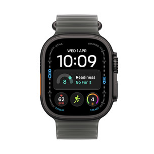Apple Watch Ultra 4, 49 mm, Ocean Band, melna titāna / caurspīdīgi melna - Viedpulkstenis