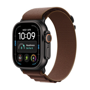 Apple Watch Ultra 4, 49 mm, Alpine Loop, S, melna titāna / brūna - Viedpulkstenis MJC04ET/A