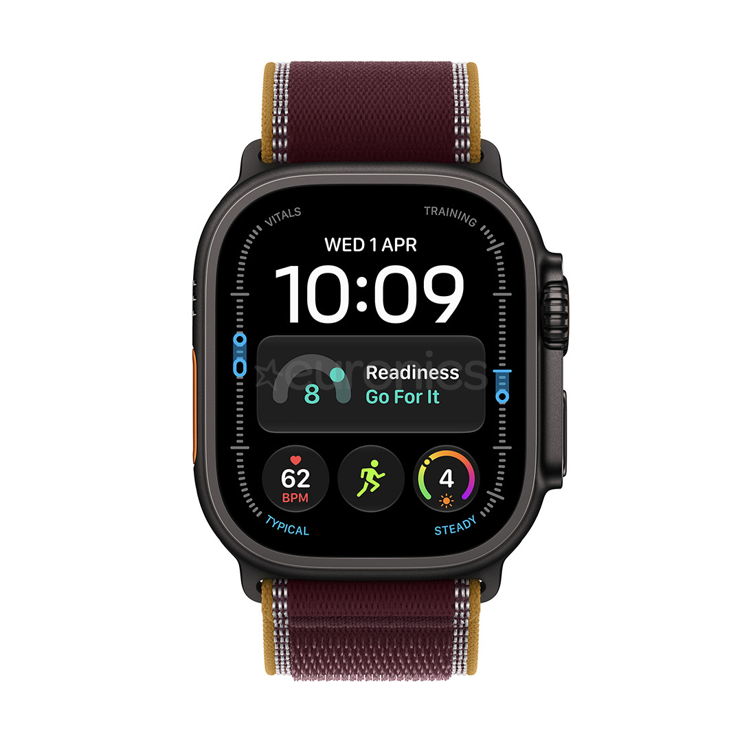 Apple Watch Ultra 4, 49 mm, Trail Loop, M/L, melna titāna / brūna - Viedpulkstenis