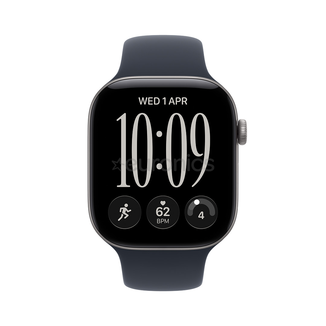 Apple Watch 12, 46 mm, GPS, alumīnijs, sport band, S/M, tumši pelēka / tumši zila - Viedpulkstenis
