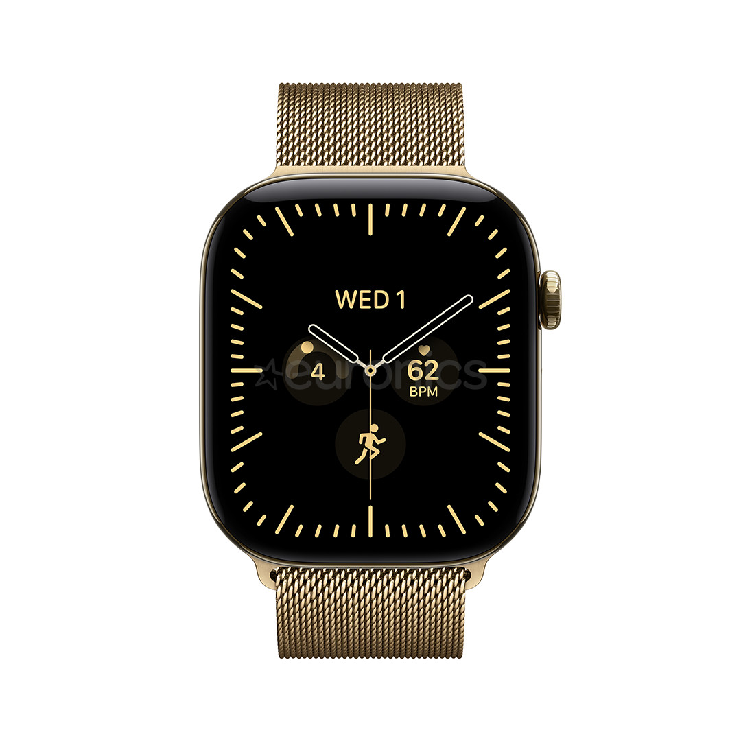 Apple Watch 12, 46 mm, GPS+5G, titāns, Gold Milanese Loop, M/L, zelta titāns / zelta - Viedpulkstenis