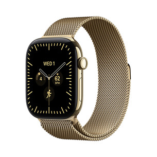 Apple Watch 12, 46 mm, GPS+5G, titāns, Gold Milanese Loop, M/L, zelta titāns / zelta - Viedpulkstenis