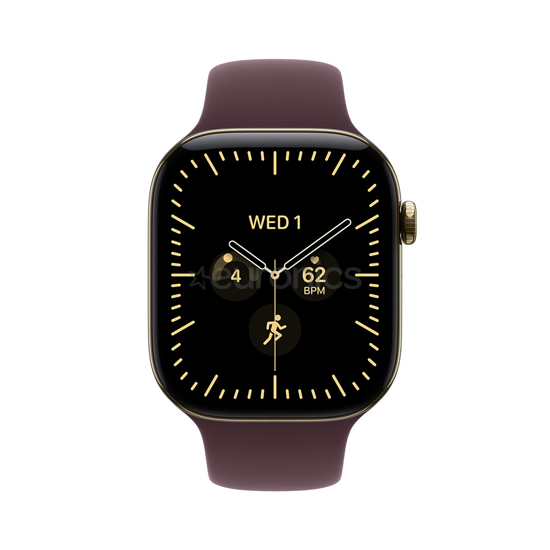 Apple Watch 12, 46 mm, GPS+5G, titāns, sport band, S/M, zelta titans / tumši sarkana - Viedpulkstenis