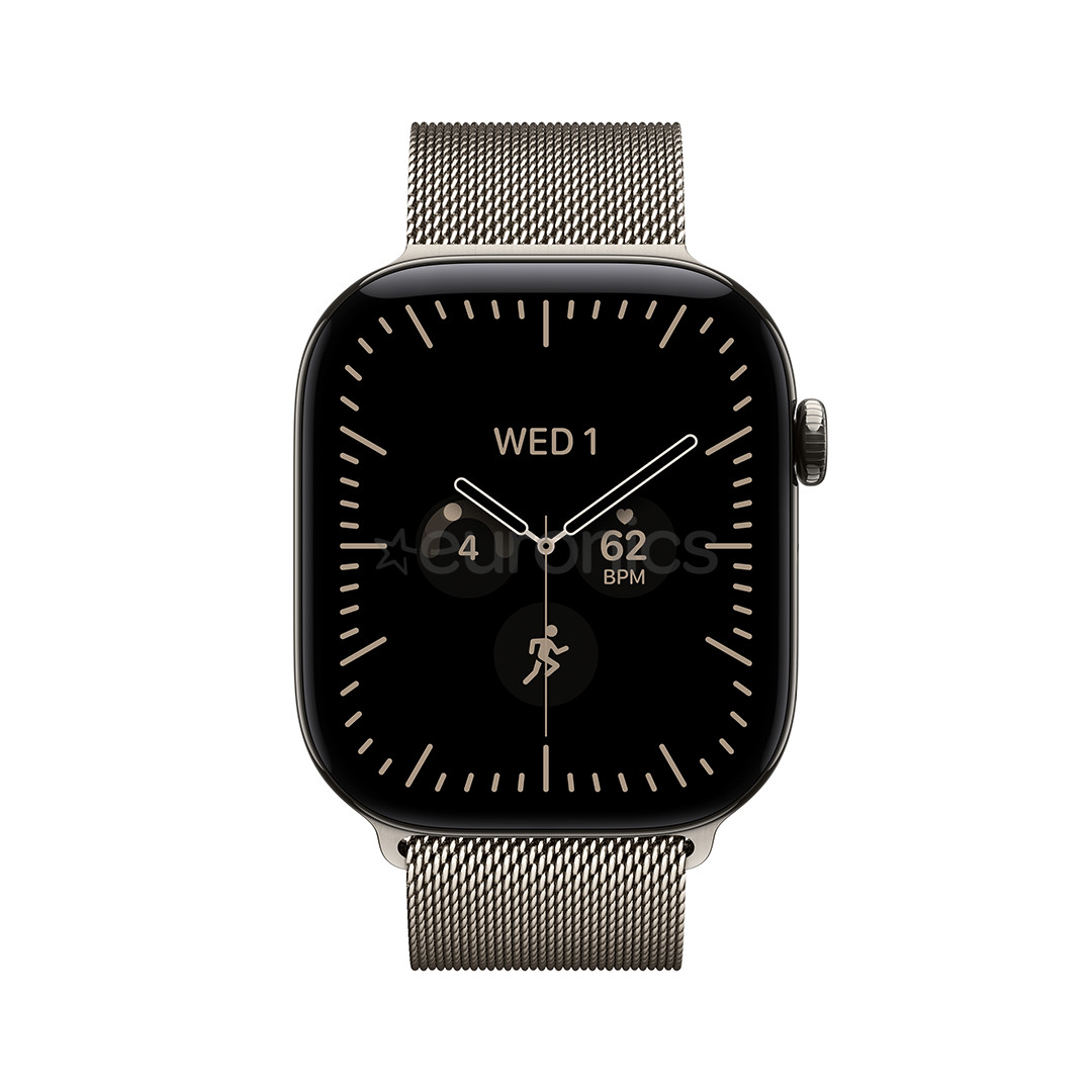 Apple Watch 12, 46 mm, GPS+5G, titāns, Natural Milanese Loop, M/L, titāna - Viedpulkstenis