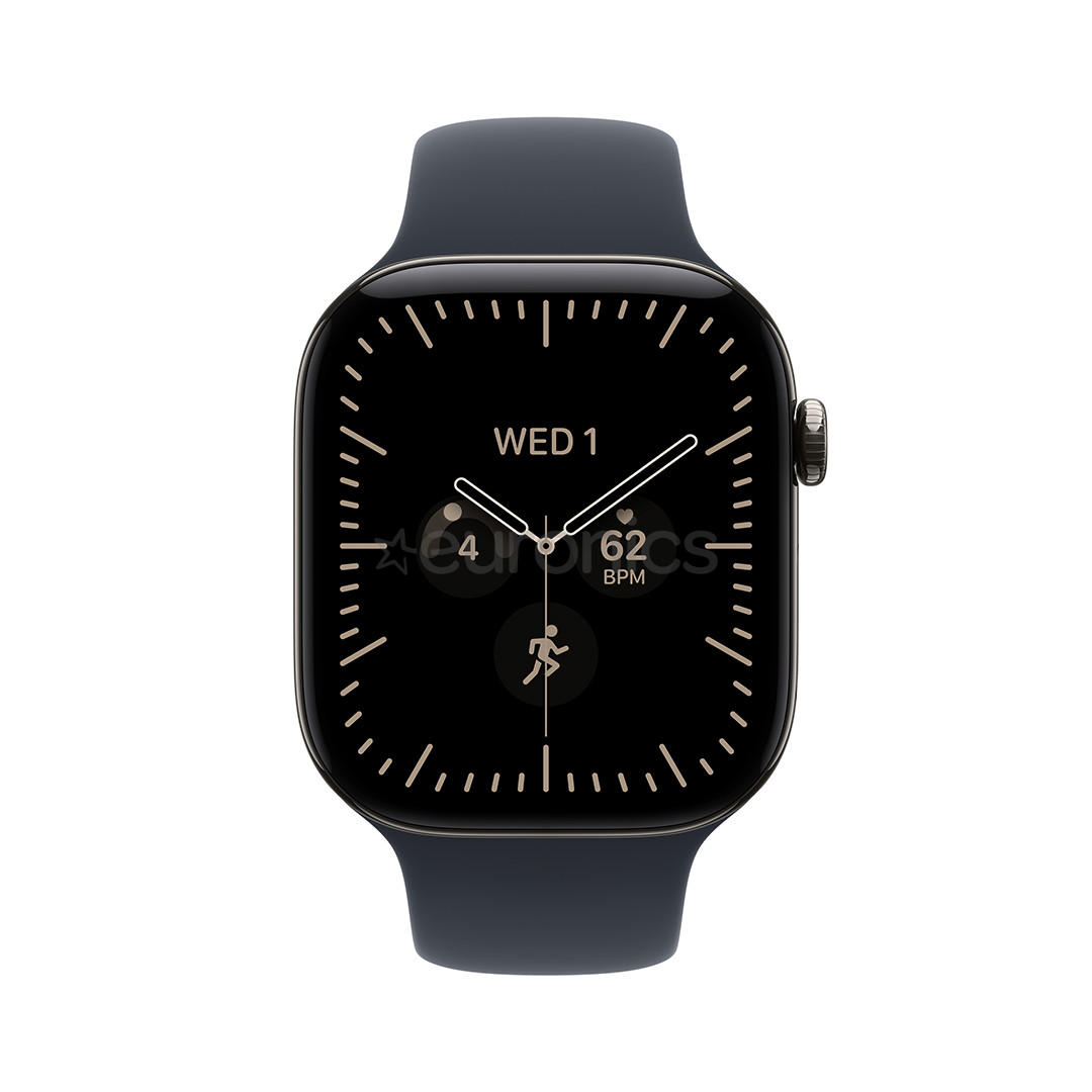 Apple Watch 12, 46 mm, GPS + Cellular, titāns, sport band, M/L, titāna / tumši zila - Viedpulkstenis