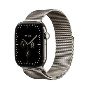 Apple Watch 12, 42 mm, GPS+5G, titāns, Natural Milanese Loop, titāns - Viedpulkstenis