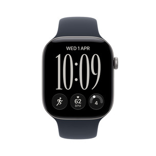 Apple Watch 12, 42 mm, GPS+5G, alumīnijs, sport band, M/L, tumši pelēka / tumši zila - Viedpulkstenis MJFY4ET/A