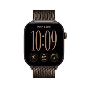 Apple Watch 12, 46 mm, GPS, alumīnijs, Milanese Loop, S/M, bronza / bronza - Viedpulkstenis MKD74ET/A