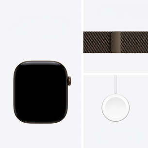 Apple Watch 12, 46 mm, GPS, alumīnijs, Milanese Loop, S/M, bronza / bronza - Viedpulkstenis