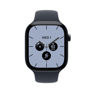 Apple Watch 12, 46 mm, GPS+5G, keramika, sport band, M/L, tumši zila - Viedpulkstenis MJH44ET/A