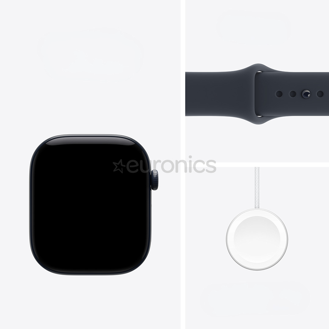 Apple Watch 12, 46 mm, GPS+5G, ceramic, sport band, S/M, night blue / navy blue - Smartwatch