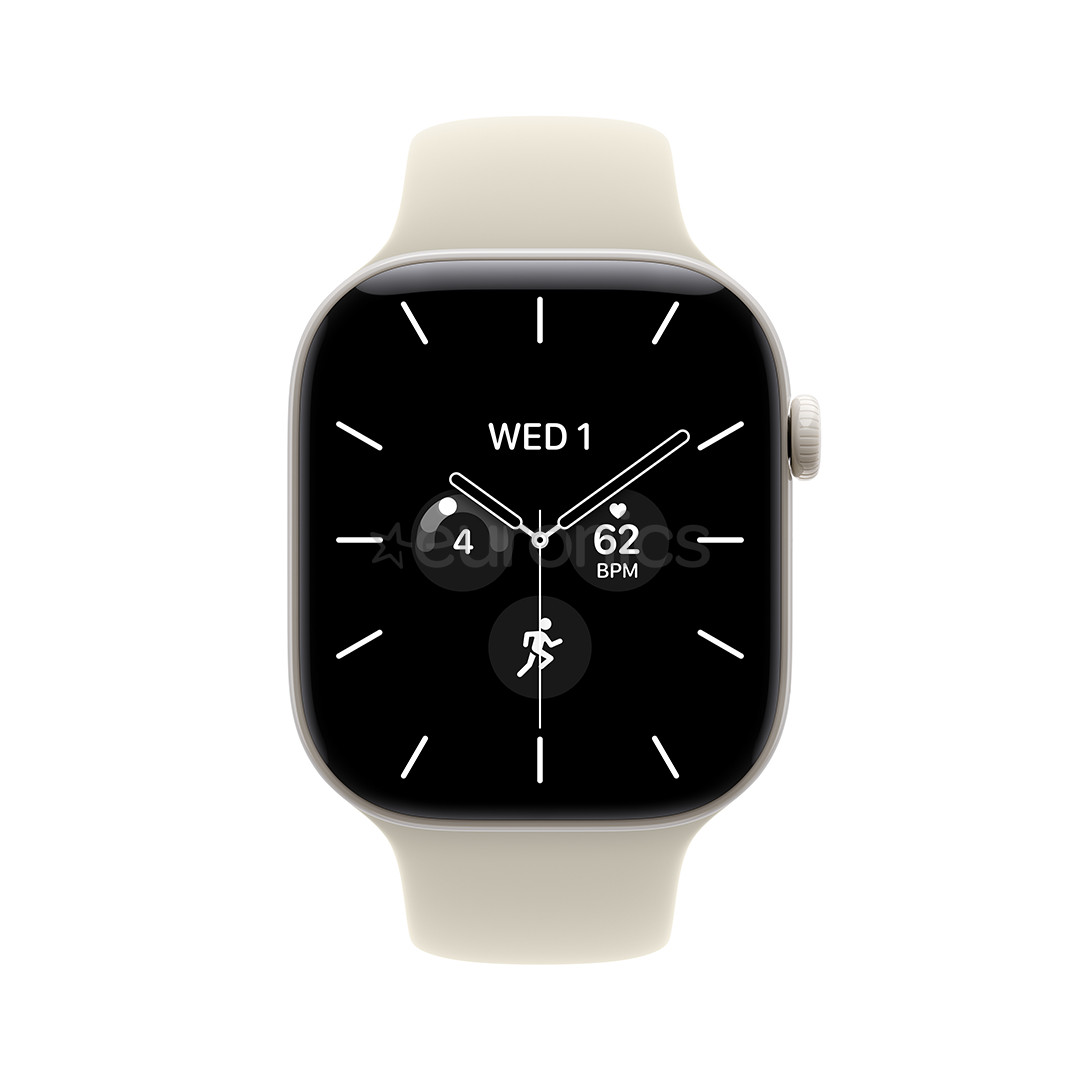 Apple Watch 12, 46 mm, GPS+5G, ceramic, sport band, M/L, white / sand - Smartwatch