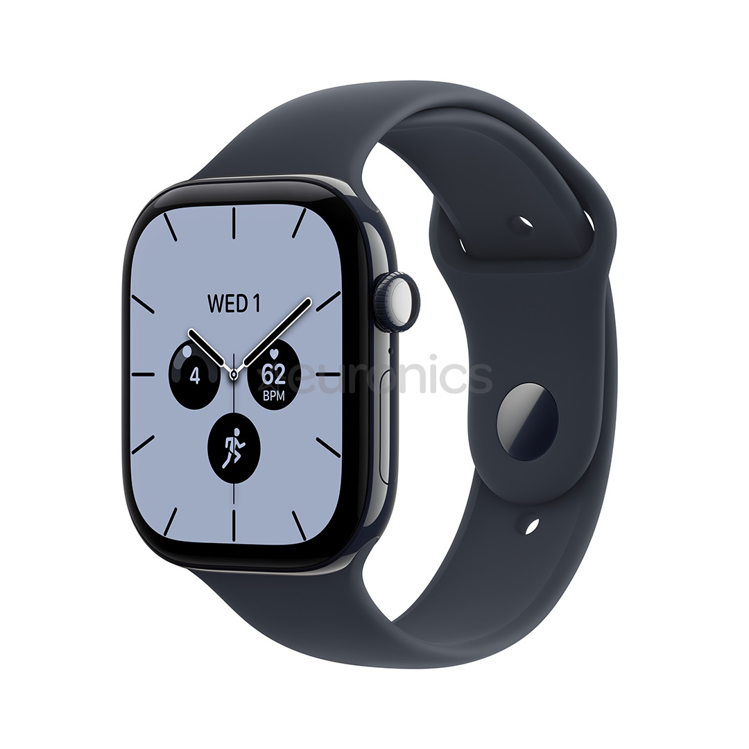 Apple Watch 12, 42 mm, GPS+5G, keramika, sport band, S/M, tumši zila - Viedpulkstenis