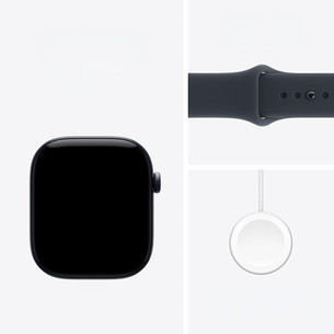 Apple Watch 12, 42 mm, GPS+5G, keramika, sport band, S/M, tumši zila - Viedpulkstenis