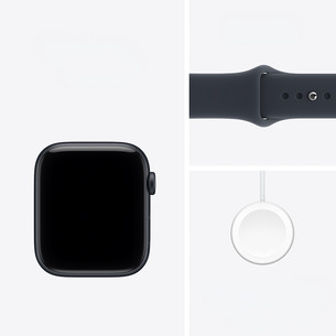 Apple Watch SE 3, 44 mm, GPS, sport band, S/M, melna alumīnija / tumši zila - Viedpulkstenis