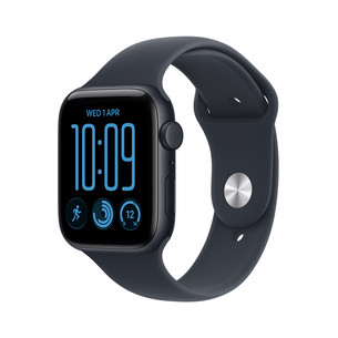 Apple Watch SE 3, 40 mm, GPS + Cellular, sport band, M/L, melna alumīnija / tumši zila - Viedpulkstenis MJLJ4ET/A