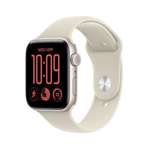 Apple Watch SE 3, 44 mm, GPS + Cellular, sport band, S/M, bēša alumīnija / bēša - Viedpulkstenis MJLL4ET/A