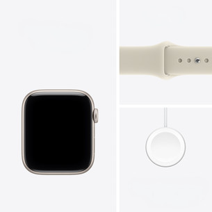 Apple Watch SE 3, 44 mm, GPS + Cellular, sport band, S/M, starlight aluminium / sand - Smart watch