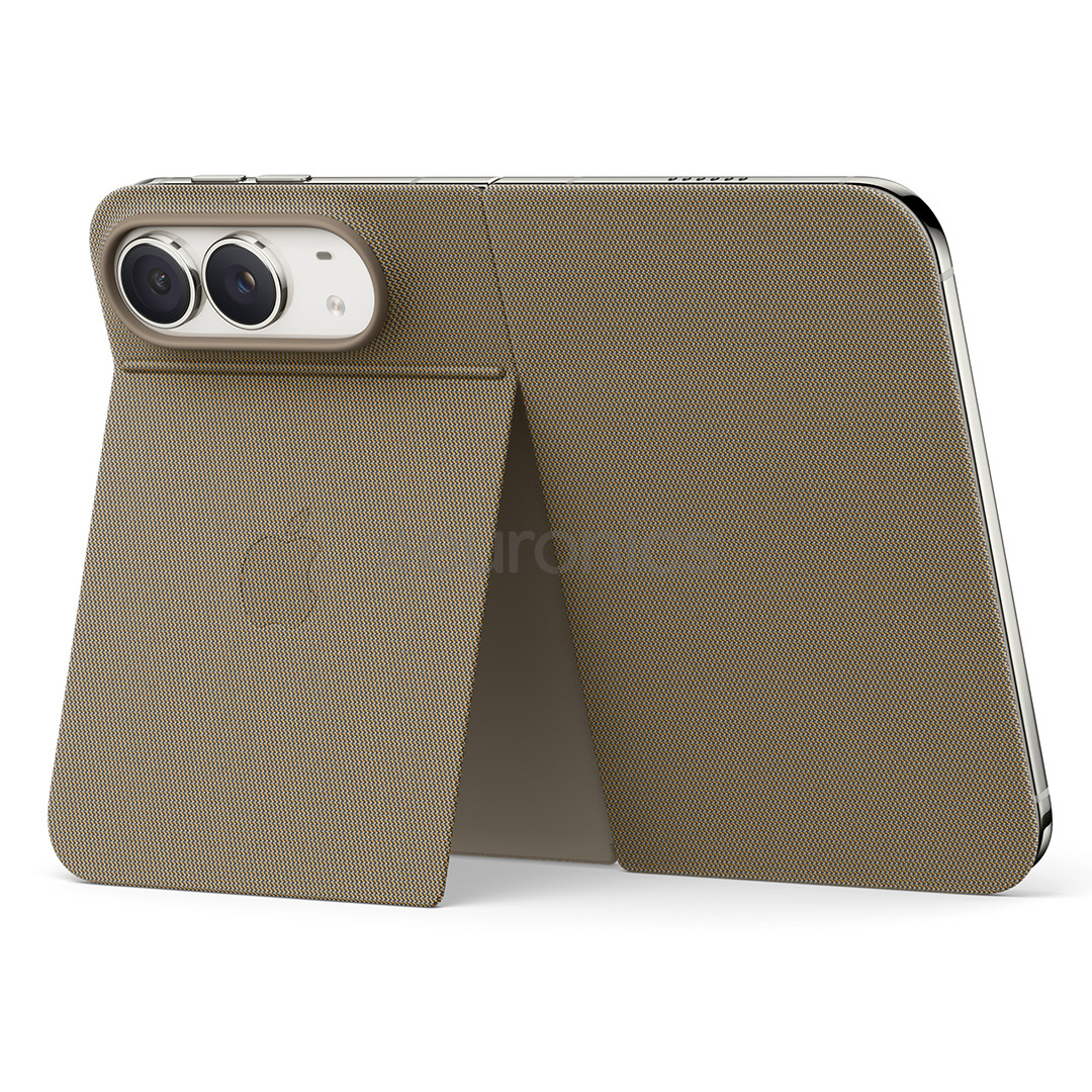 Apple iPhone Duo Folio with Kickstand, gaiši brūna - Apvalks viedtālrunim