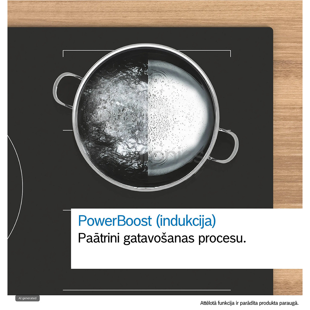 Bosch Series 6, width 59.2 cm, frameless, matte black - Built-in induction hob