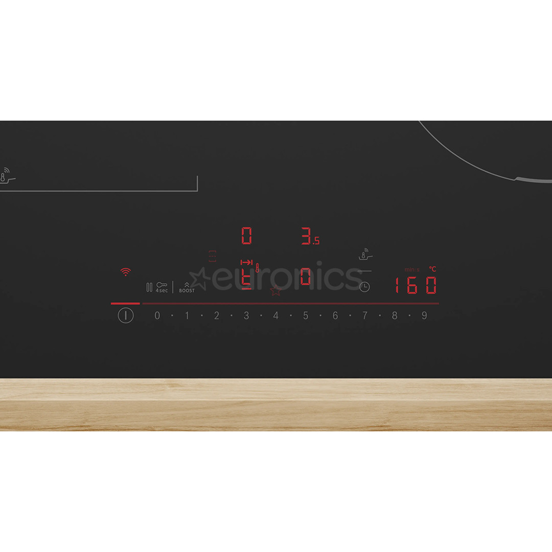 Bosch Series 6, width 59.2 cm, frameless, matte black - Built-in induction hob