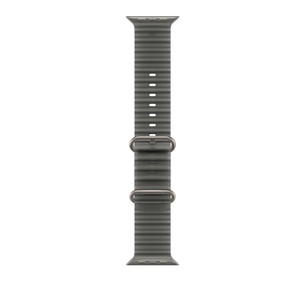 Apple Ocean Band, 49 mm, dabīga titāna / caurspīdīgi melna - Siksniņa pulkstenim MK7P4ZM/A