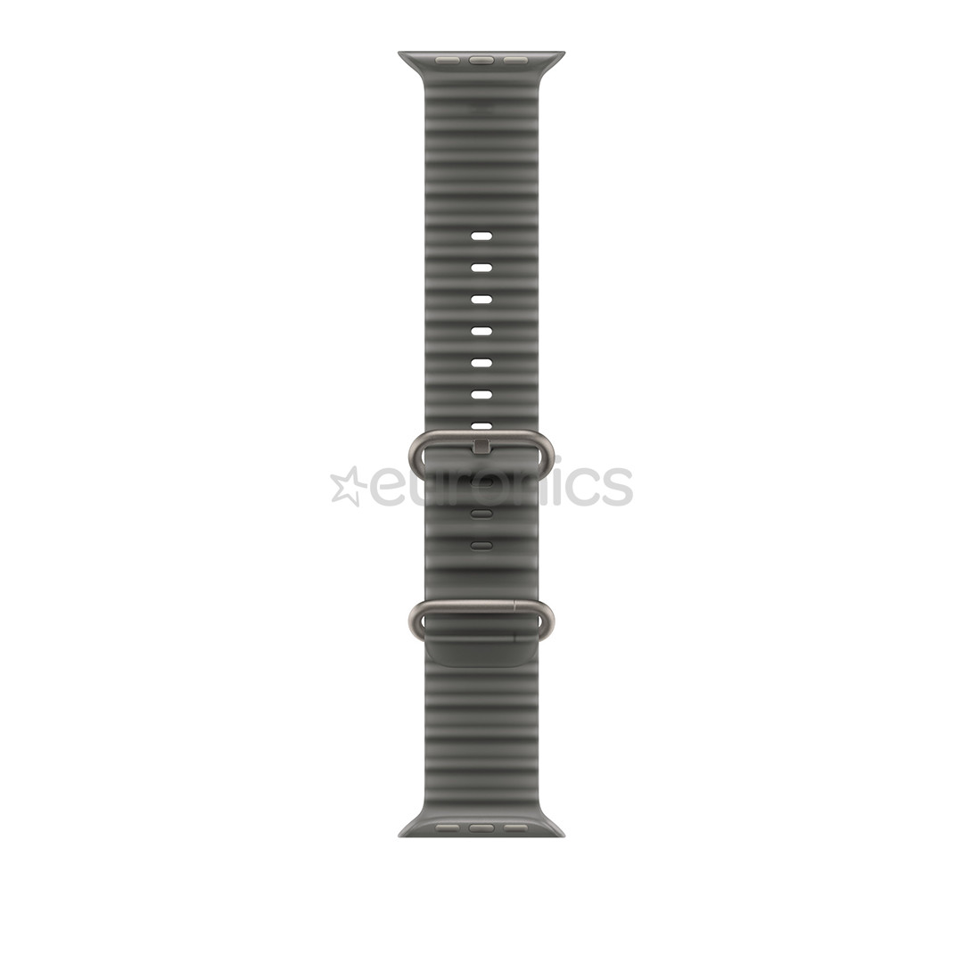 Apple Ocean Band, 49 mm, dabīga titāna / caurspīdīgi melna - Siksniņa pulkstenim
