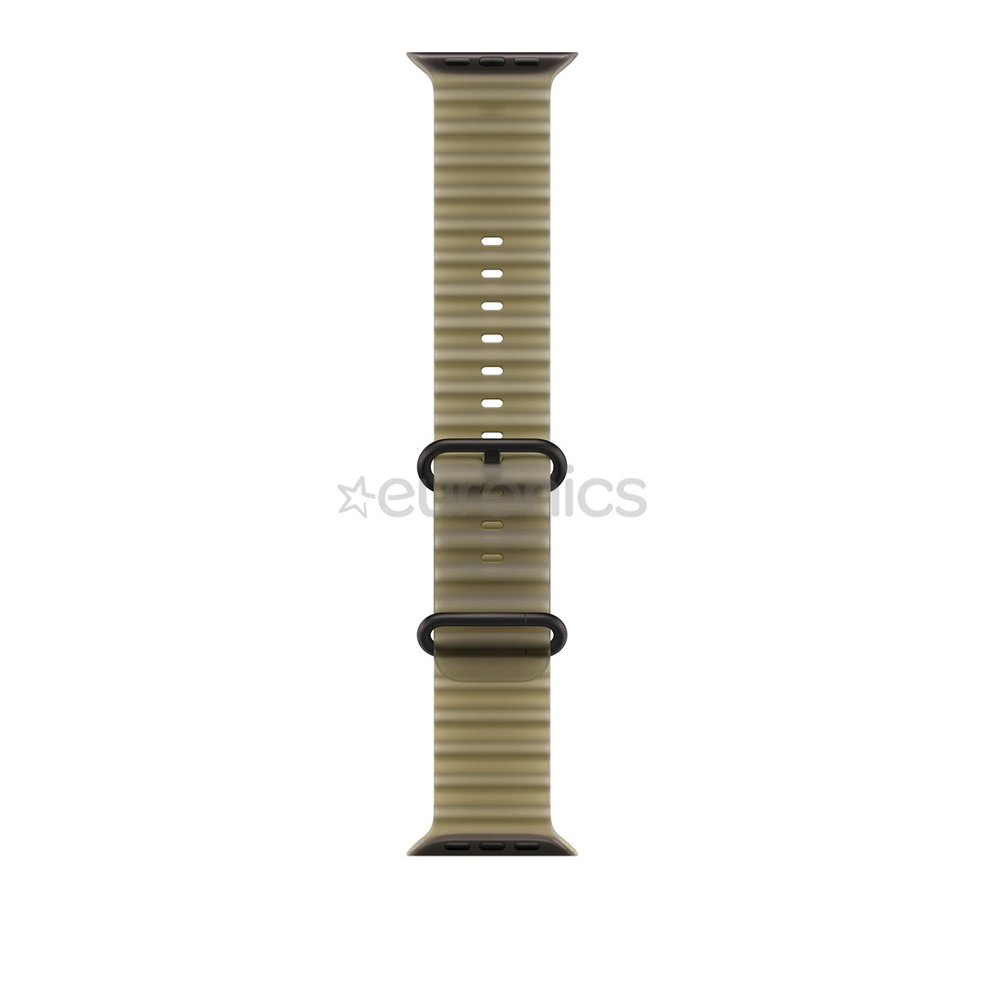 Apple Ocean Band, 49 mm, melna titāna / caurspīdīgi zaļa - Siksniņa pulkstenim