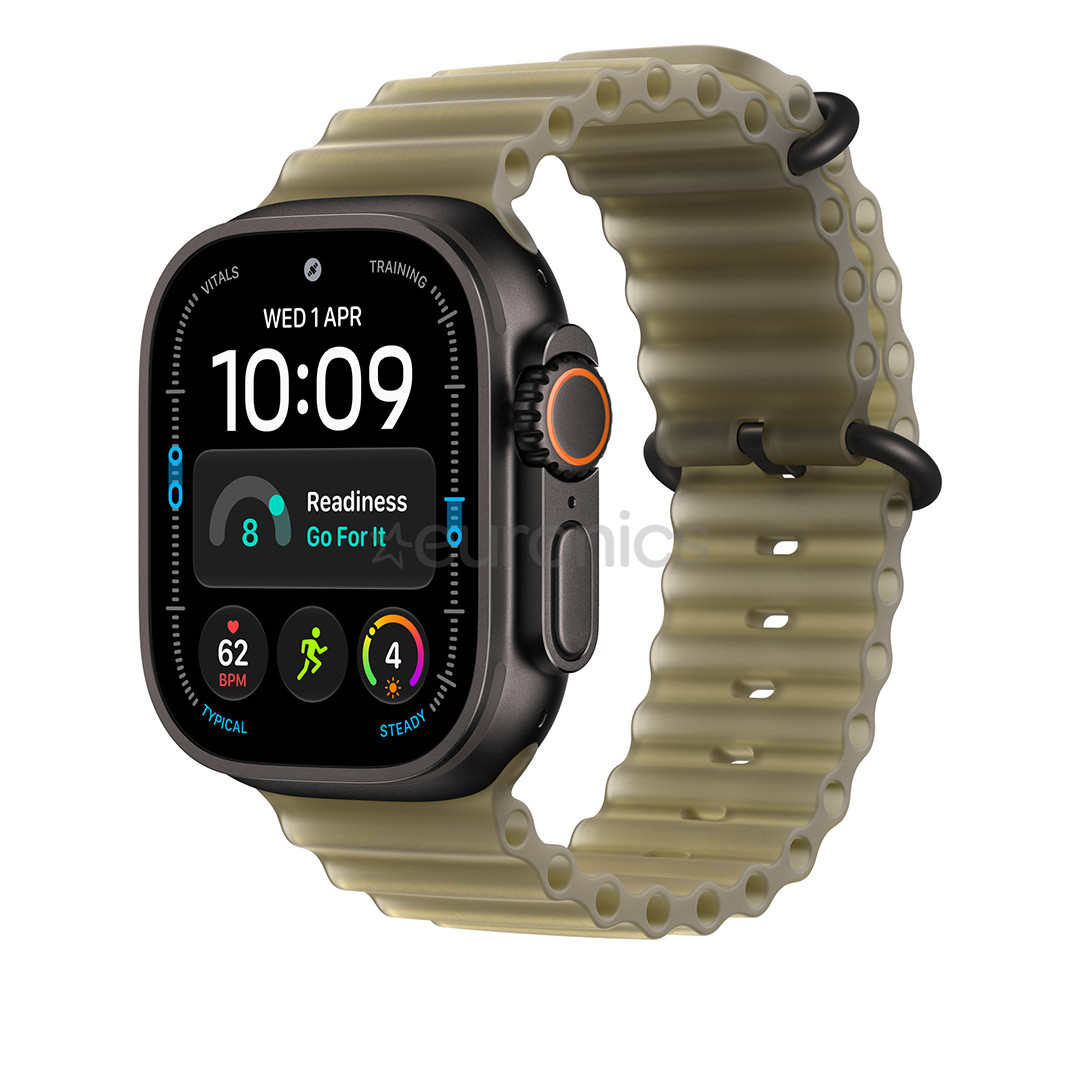 Apple Ocean Band, 49 mm, melna titāna / caurspīdīgi zaļa - Siksniņa pulkstenim