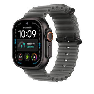 Apple Ocean Band, 49 mm, melna titāna / caurspīdīgi melna - Siksniņa pulkstenim MKAY4ZM/A