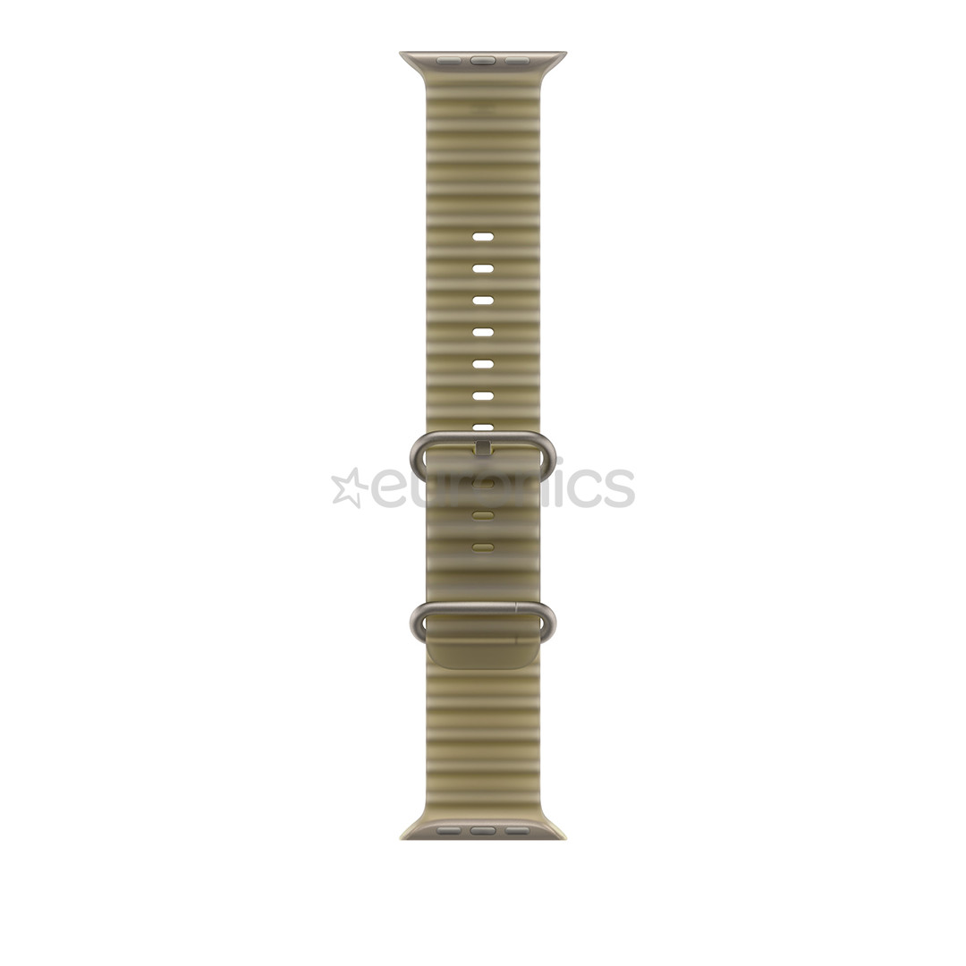 Apple Ocean Band, 49 mm, dabīga titāna / caurspīdīgi zaļa - Siksniņa pulkstenim
