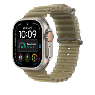 Apple Ocean Band, 49 mm, dabīga titāna / caurspīdīgi zaļa - Siksniņa pulkstenim