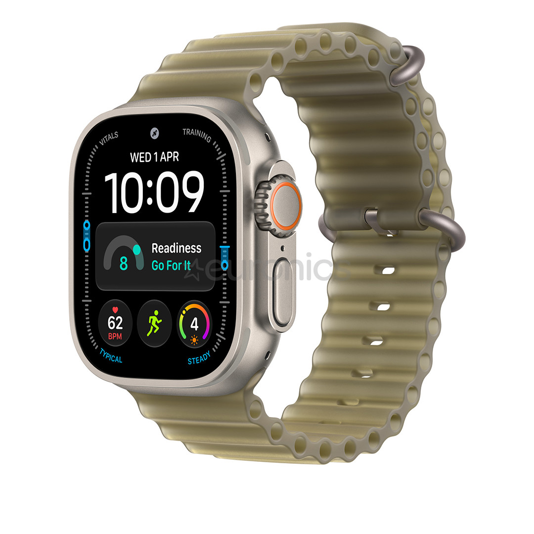 Apple Ocean Band, 49 mm, dabīga titāna / caurspīdīgi zaļa - Siksniņa pulkstenim