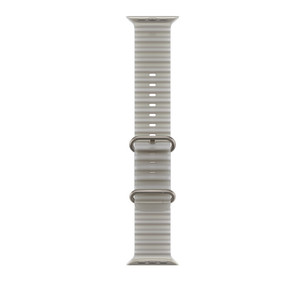 Apple Ocean Band, 49 mm, dabīga titāna / caurspīdīgi pelēka - Siksniņa pulkstenim