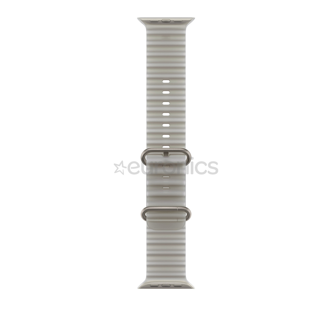 Apple Ocean Band, 49 mm, dabīga titāna / caurspīdīgi pelēka - Siksniņa pulkstenim