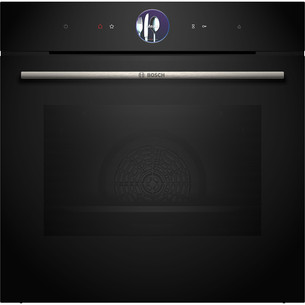 Bosch, Series 8, 71 L, pyrolytic cleaning, black - Built-in oven HRG7761B1