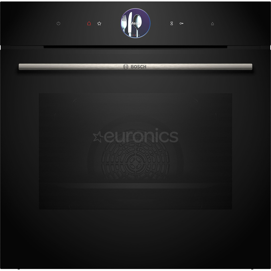 Bosch, Series 8, 71 L, pyrolytic cleaning, black - Built-in oven