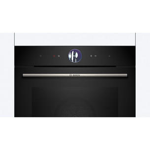 Bosch, Series 8, 71 L, pyrolytic cleaning, black - Built-in oven
