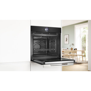 Bosch, Series 8, 71 L, pyrolytic cleaning, black - Built-in oven