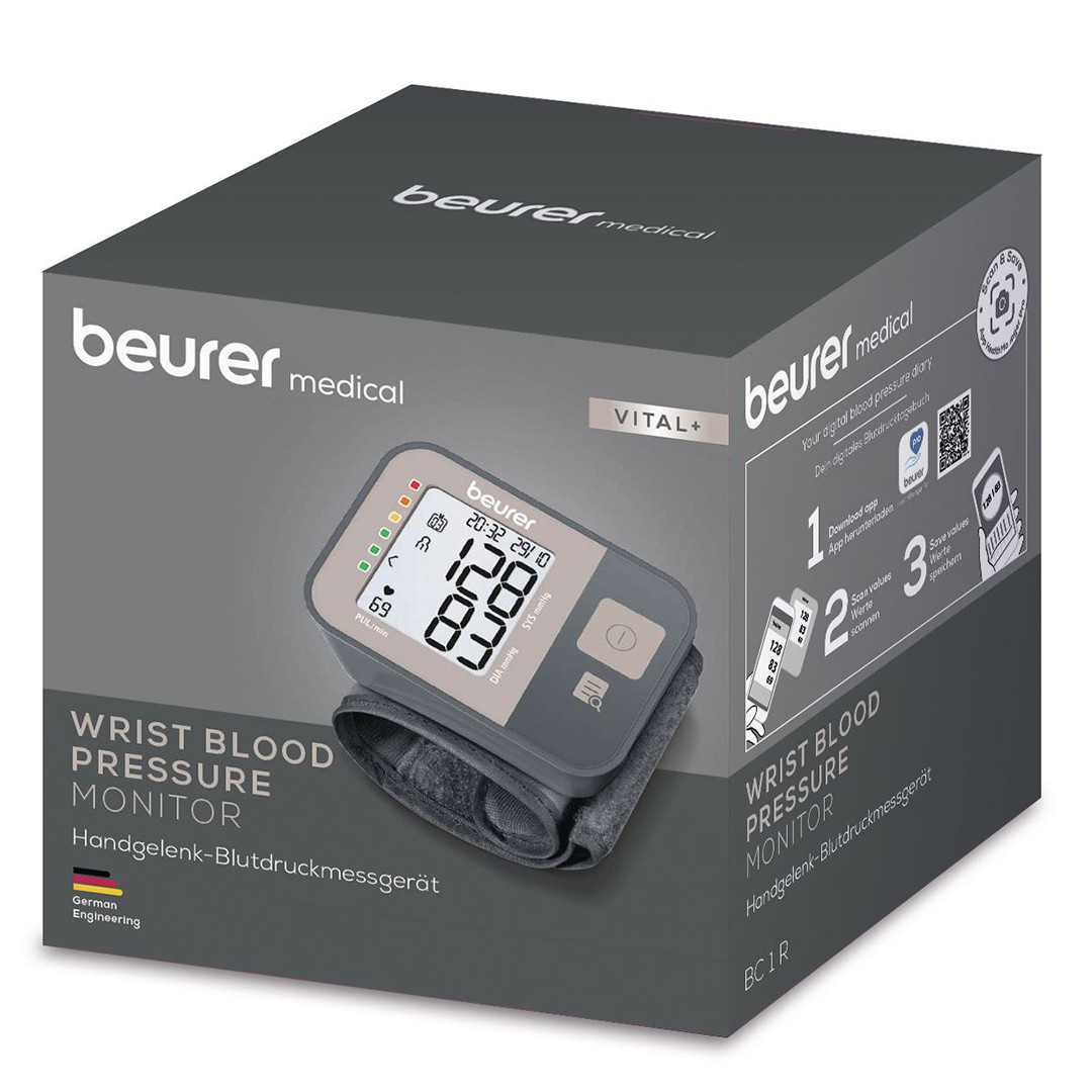 Beurer Vital+, black/grey - Wrist blood pressure monitor