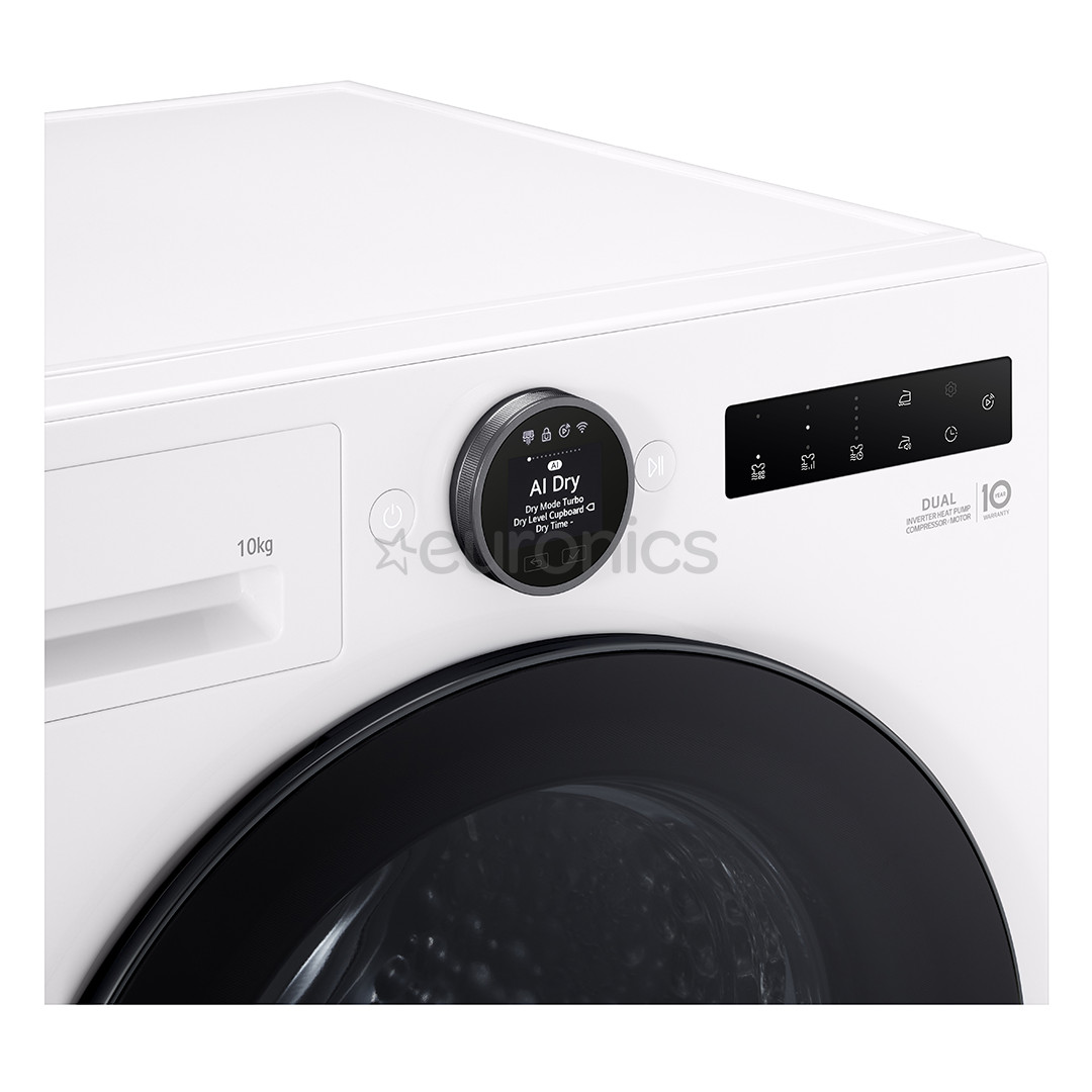 LG DUAL Inverter Heat Pump, 10 kg, dziļums 66 cm - Veļas žāvētājs