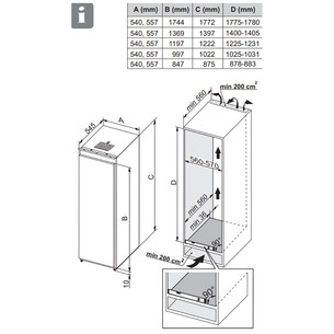 Asko Superior Line Series 8, 232 L, augstums 178 cm - Iebūvējama saldētava