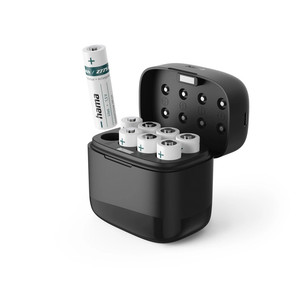 Hama Battery Charger with 8x AA Li-Ion Battery, 2000 мА·ч, черный - Зарядное устройство для аккумуляторных батареек 00223560