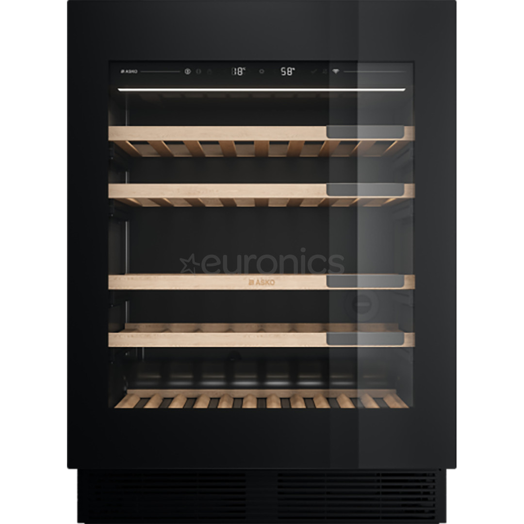 Asko Elements Series 8, 44 бутылки, высота 82 см, черный - Интегрируемый винный шкаф