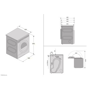 Asko, 9 kg, depth 63 cm - Clothes dryer